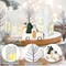 Village Houses Ceramic Christmas Tree Porcelain Plastic Vintage Truck Snow Covered Branch Trees for Xmas Party Table Decorations